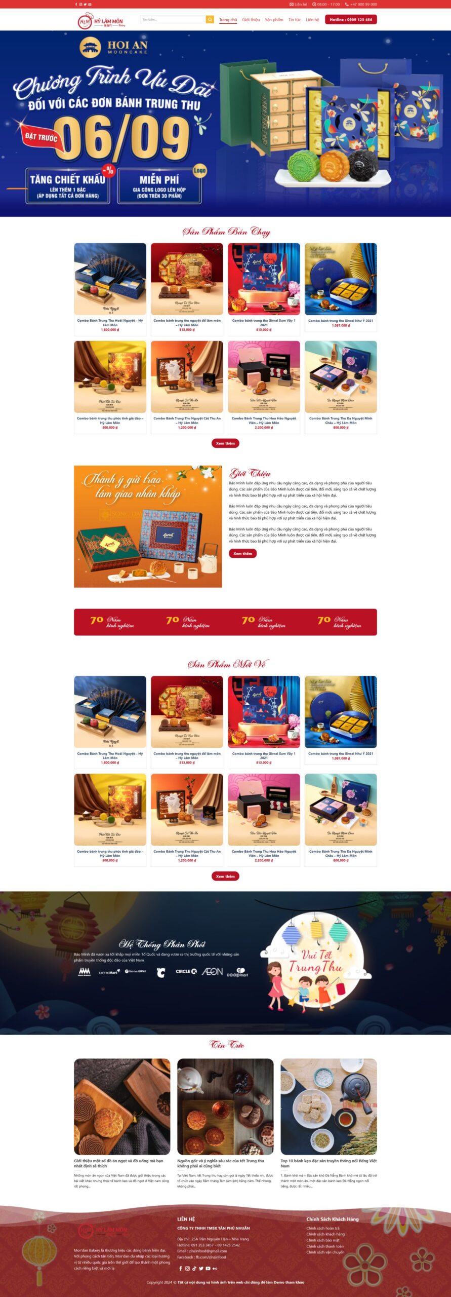 Giao Diện Web Bán Bánh Trung Thu 02