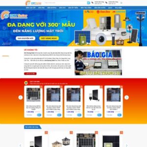 Giao Diện Web Bán Đèn Solar Năng Lượng Mặt Trời