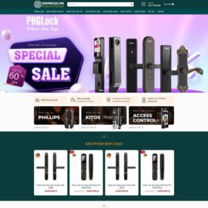 Giao Diện Web Bán Khóa Cửa Vân Tay