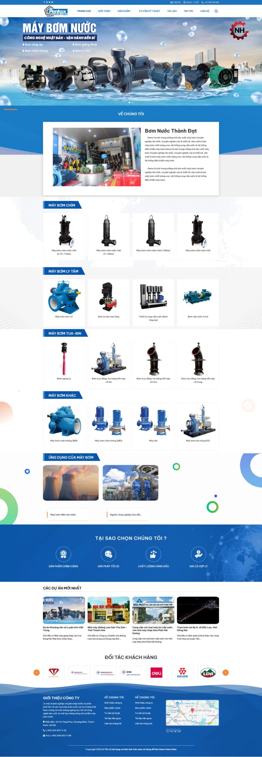Giao Diện Web Bán Máy Bơm Nước