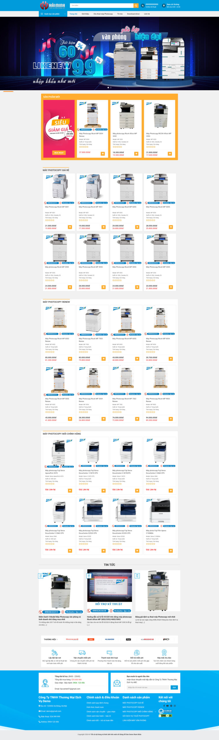 Giao Diện Web Bán Máy Photocopy 07