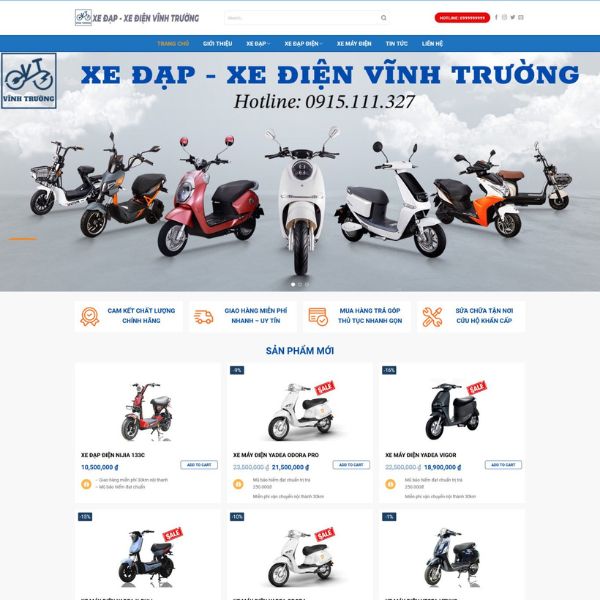 Giao Dien Web Ban Xe Dien 01
