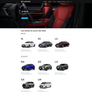 Giao Diện Web Bán Xe Oto Lexus