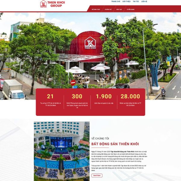 Giao Dien Web Bat Dong San Thien Khoi