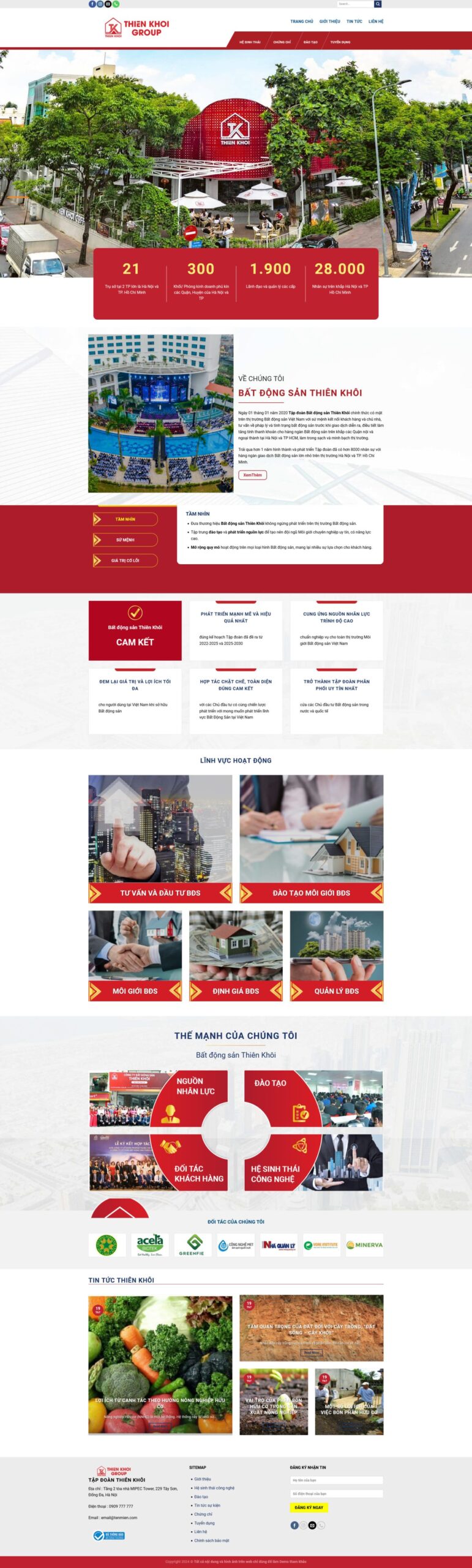 Giao Diện Web Bất Động Sản Thiên Khôi