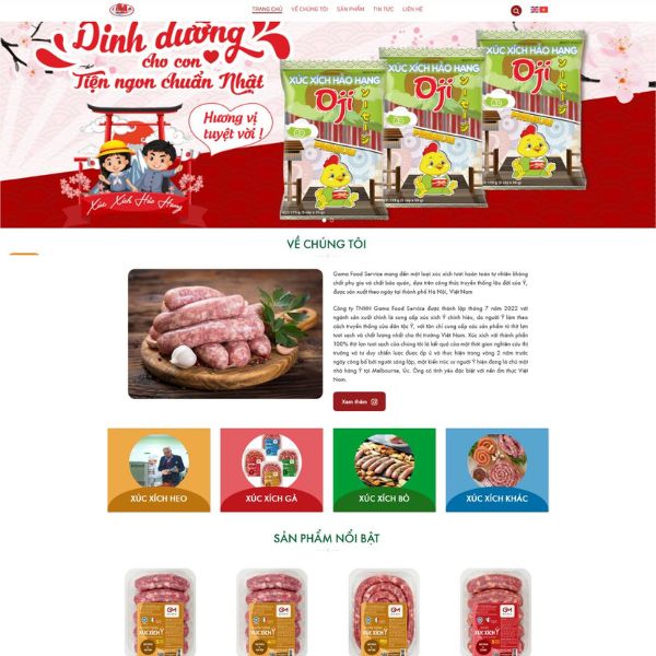 Giao Dien Web Cong Ty Thuc Pham Xuc Xich