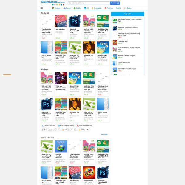 Giao Diện Web Download Tài Liệu
