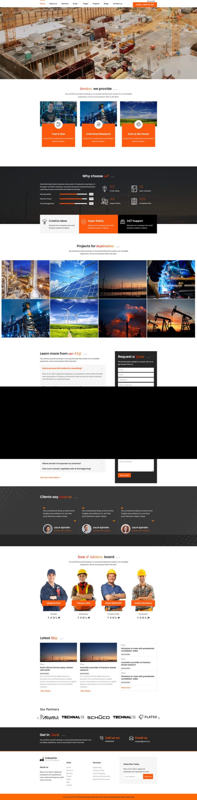 Giao Diện Web Giới Thiệu Công Ty Xây Dựng