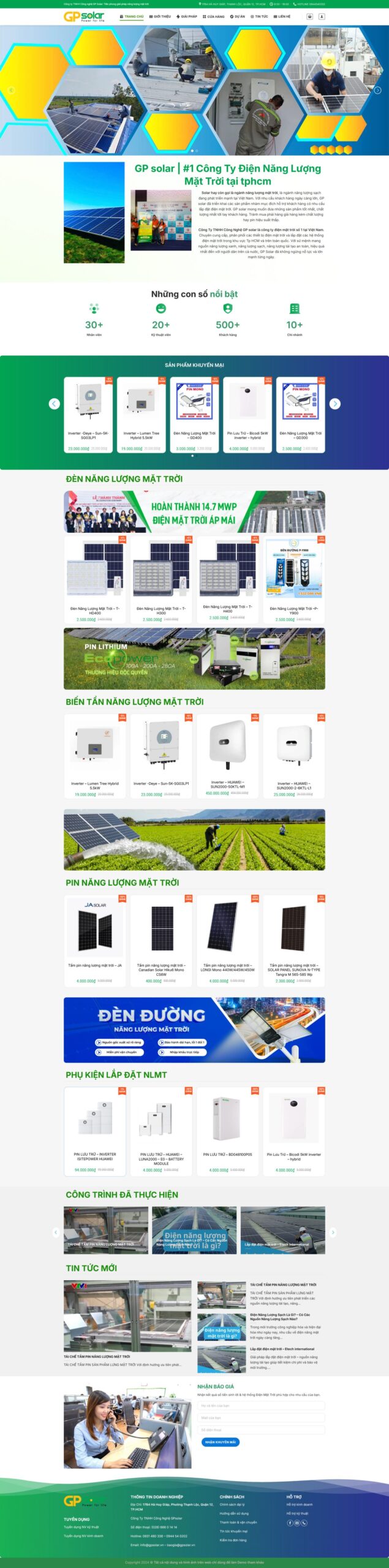 Giao Diện Web Năng Lượng Mặt Trời Solar 03