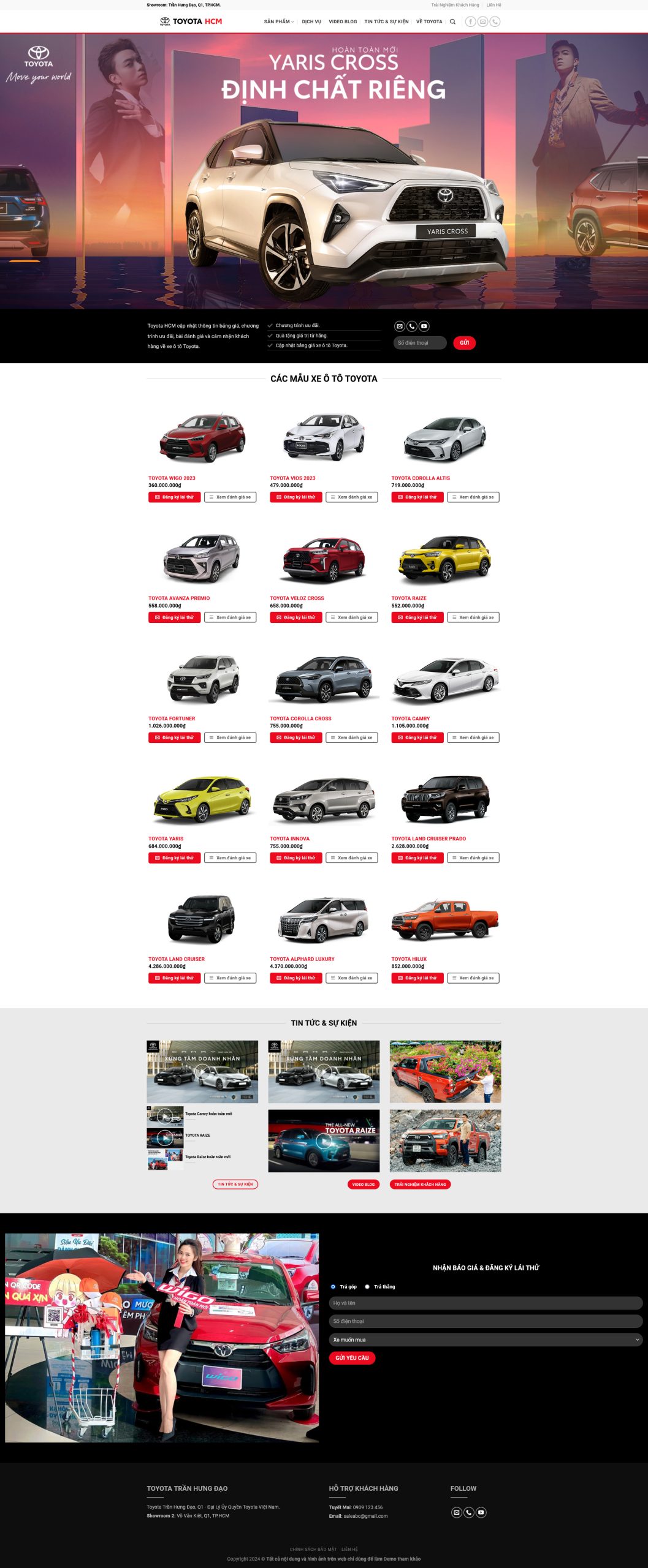 Giao Diện Web Oto Toyota 04