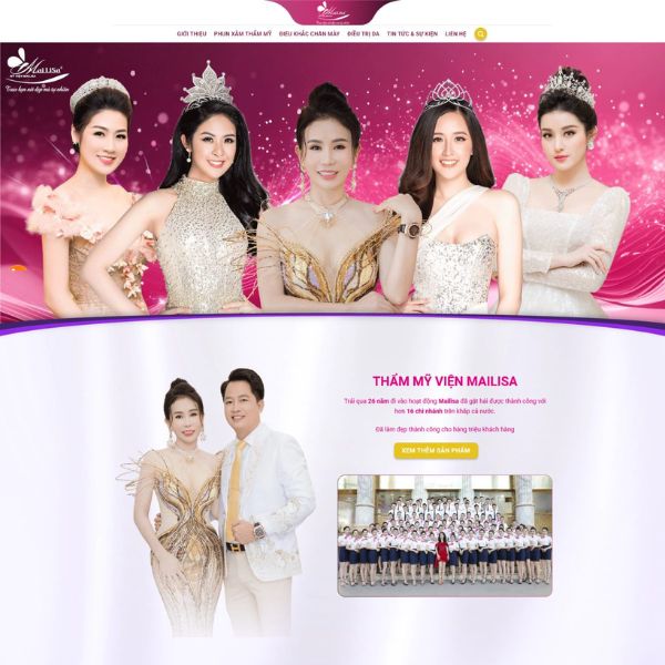 Giao Dien Web Tham My Vien Mailisa