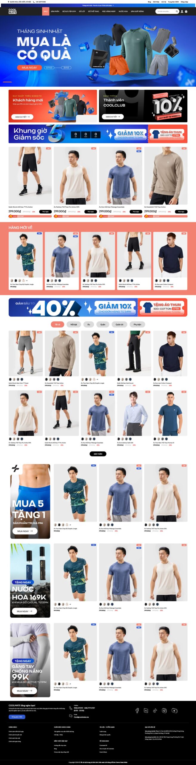 Giao Diện Web Thời Trang Coolmate