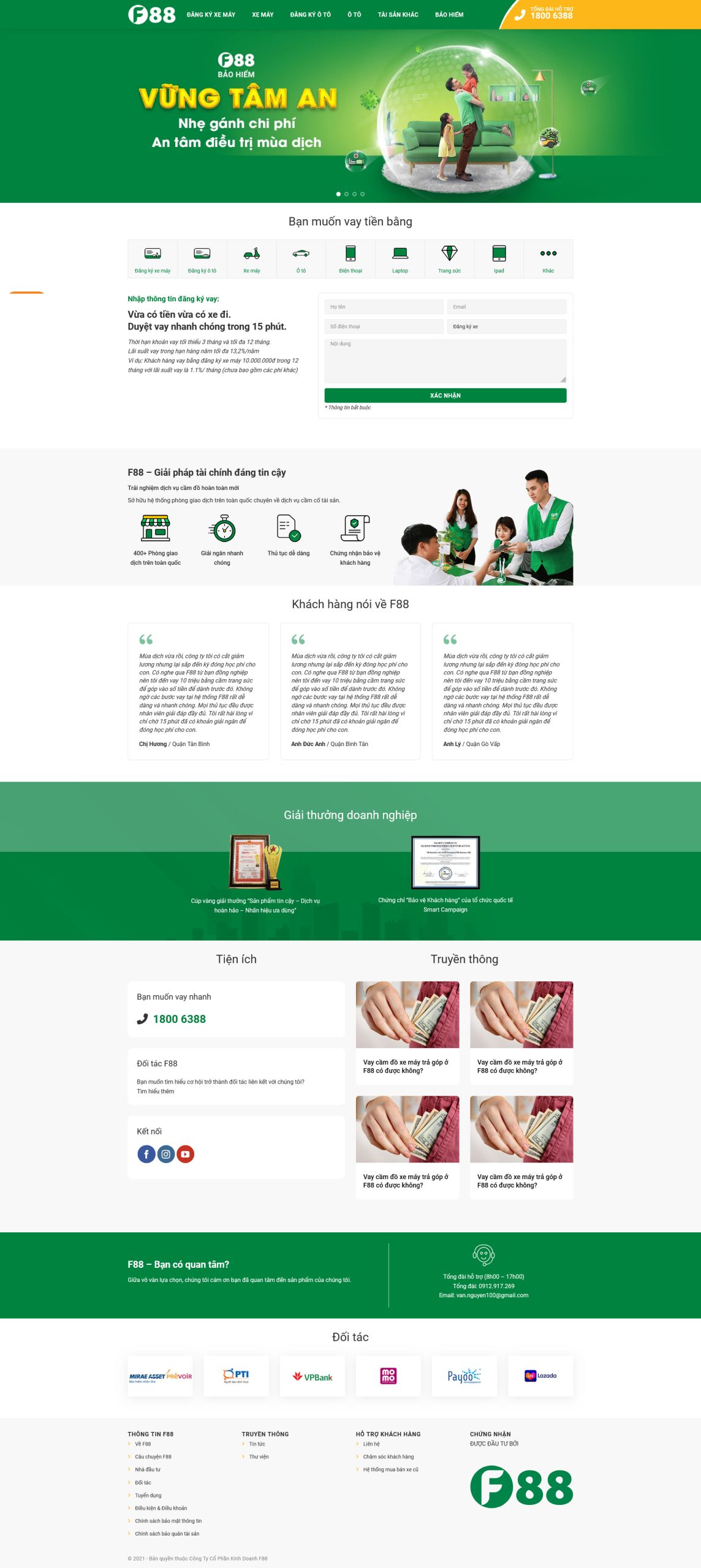 Giao Diện Web Vay Tiền F88