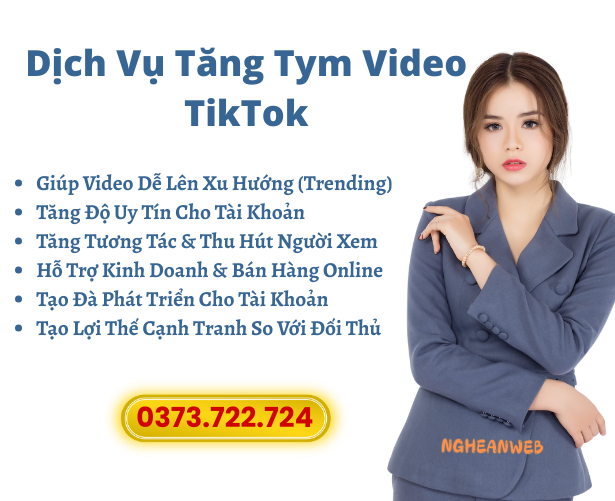 dịch vụ tăng tym video tiktok